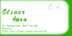oliver apro business card