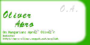 oliver apro business card